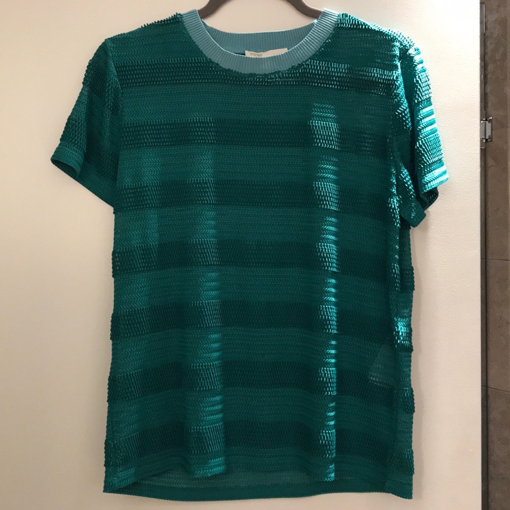 MAJE size 3 green stripe t-shirt